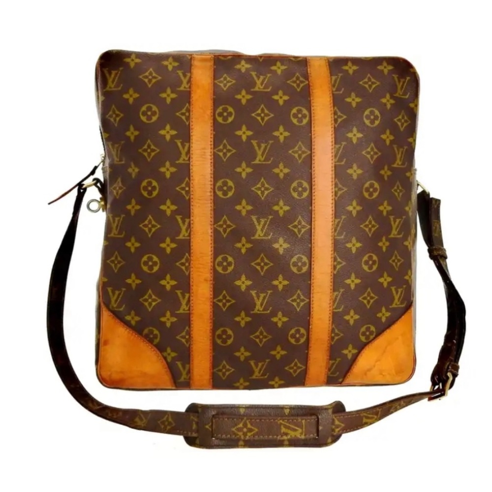 Louis Vuitton Monogram Marceau LAPTOP Messenger Crossbody Shoulder Bag Authentic